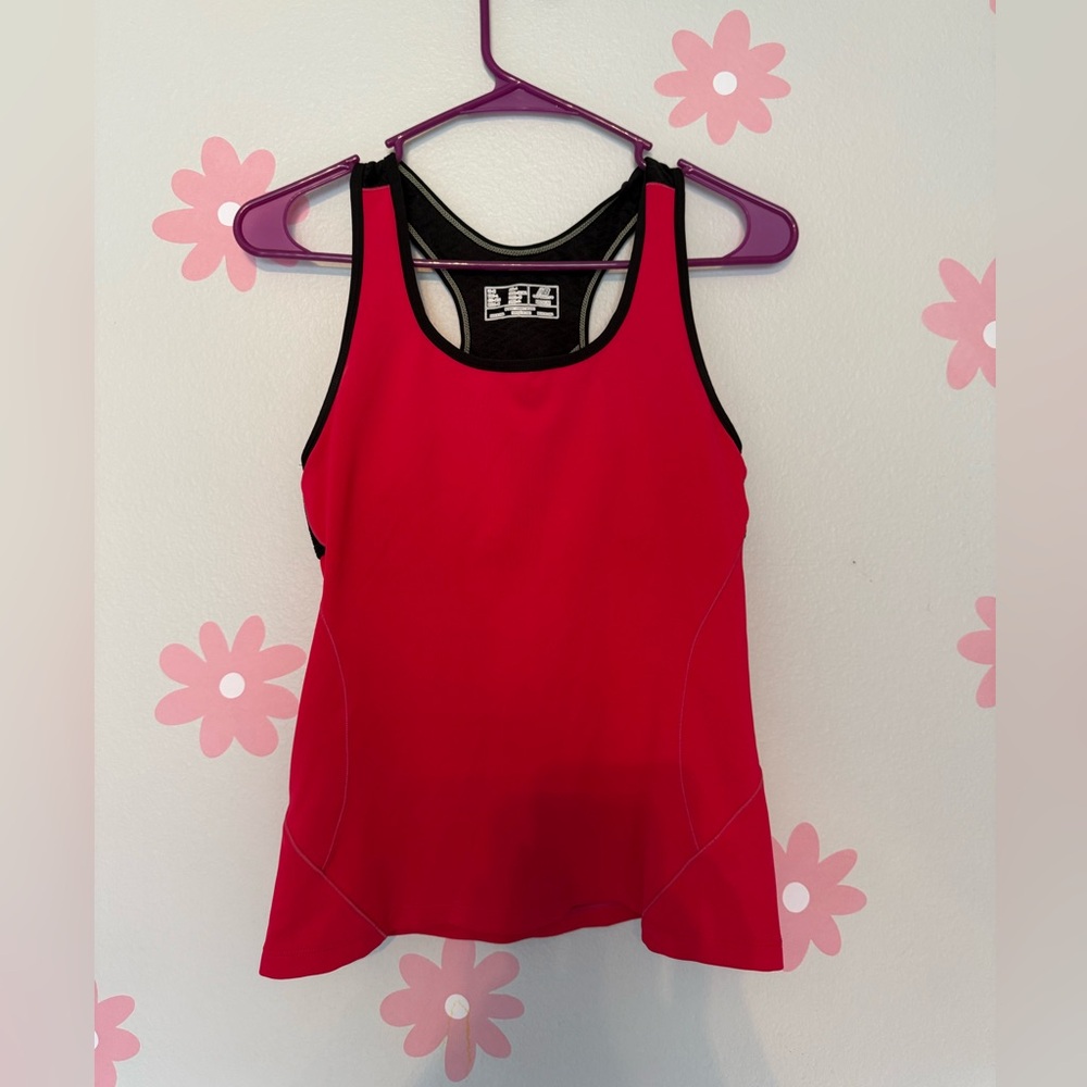 New Balance Fuchsia Pink with Black Tank Top